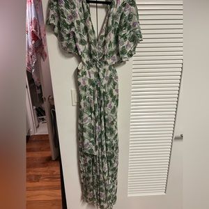 Maaje floral crepe cutout dress- size 36